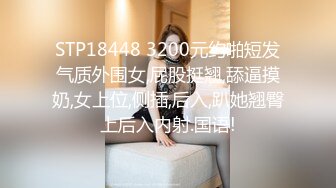 STP18448 3200元约啪短发气质外围女,屁股挺翘,舔逼摸奶,女上位,侧插,后入,趴她翘臀上后入内射.国语!