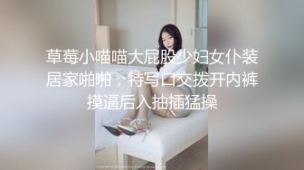 草莓小喵喵大屁股少妇女仆装居家啪啪，特写口交拨开内裤摸逼后入抽插猛操