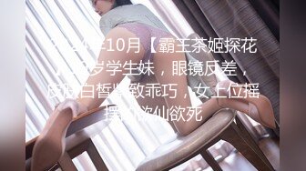 2024年10月【霸王茶姬探花】19岁学生妹，眼镜反差，皮肤白皙紧致乖巧，女上位摇摆的欲仙欲死