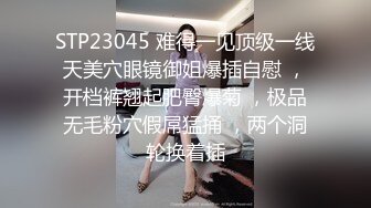 STP23045 难得一见顶级一线天美穴眼镜御姐爆插自慰 ，开档裤翘起肥臀爆菊 ，极品无毛粉穴假屌猛捅 ，两个洞轮换着插